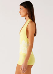 Aloha Knit Top - Yellow