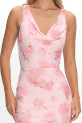 Callora Criss-Cross Back Maxi Dress Floral Pink